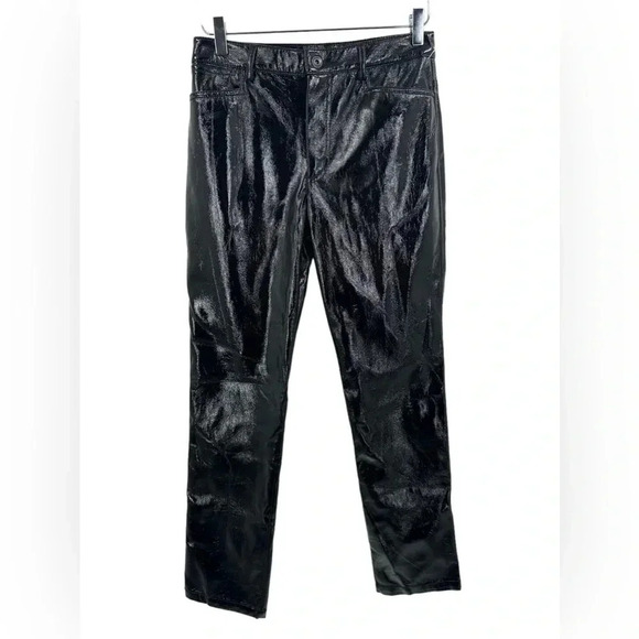 Proenza Schoeler White Label lacquered-effect straight-leg trousers size 4 B921 - Picture 7 of 8